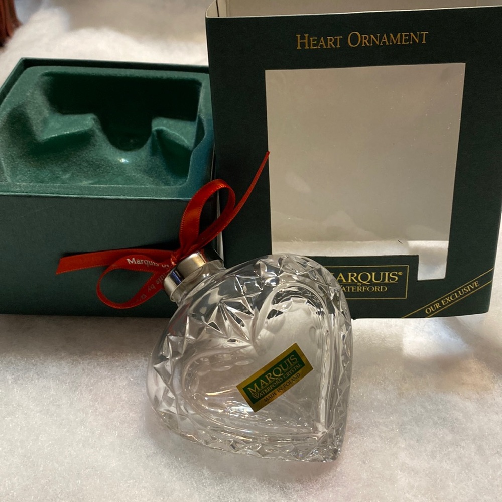 Heart Ornament made by Marquis by Waterford. Made in Poland.